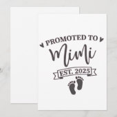 Gepromoveerd naar Mimi Est. 2025 Oma-to-be Feestdagenkaart (Voorkant / Achterkant)