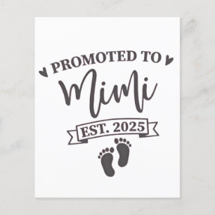 Gepromoveerd naar Mimi Est. 2025 Oma-to-be Flyer