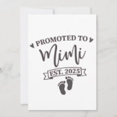 Gepromoveerd naar Mimi Est. 2025 Oma-to-be Kaart (Voorkant)