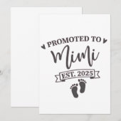 Gepromoveerd naar Mimi Est. 2025 Oma-to-be Kaart (Voorkant / Achterkant)