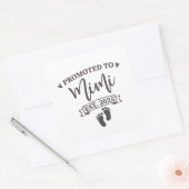 Gepromoveerd naar Mimi Est. 2025 Oma-to-be Vierkante Sticker (Envelop)