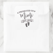 Gepromoveerd naar Mimi Est. 2025 Oma-to-be Vierkante Sticker (Tas)
