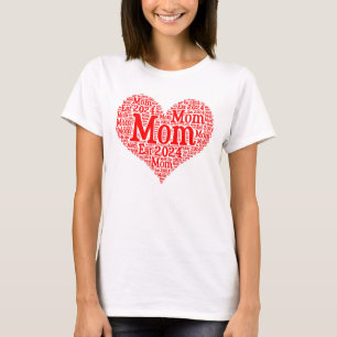 Gepromoveerd naar Mom Est 2024, Nieuwe Moeder, Eer T-shirt