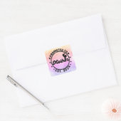 Gepromoveerd naar Mother Est. 2024 - Nieuwe mama Vierkante Sticker (Envelop)