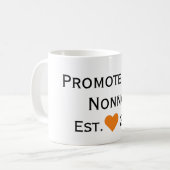 Gepromoveerd naar Nonno Black & Oranje Mok (Voorkant links)