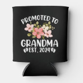 Gepromoveerd naar oma 2024 Eerste keer Nana Floral Blikjeskoeler (Voorkant)