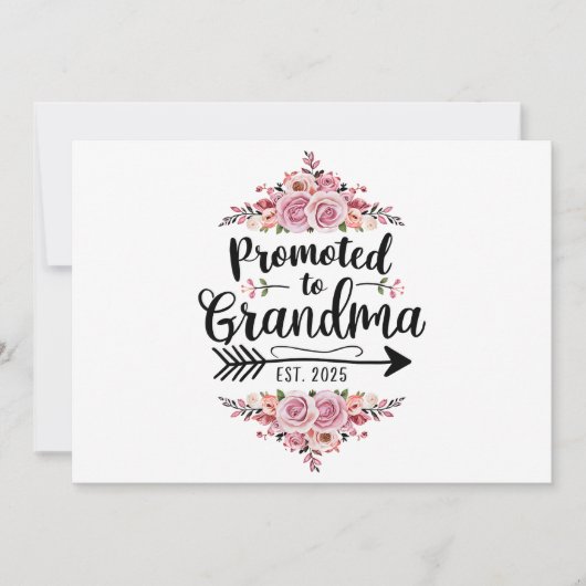 Gepromoveerd naar oma 2025 zwangerschapsaankondigi aankondiging (Voorkant)