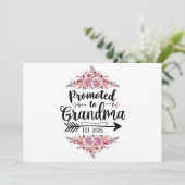 Gepromoveerd naar oma 2025 zwangerschapsaankondigi kaart (Staand voorkant)
