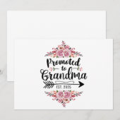 Gepromoveerd naar oma 2025 zwangerschapsaankondigi kaart (Voorkant / Achterkant)