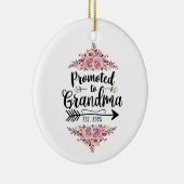 Gepromoveerd naar oma 2025 zwangerschapsaankondigi keramisch ornament (Rechts)