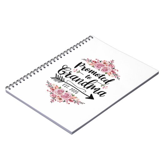 Gepromoveerd naar oma 2025 zwangerschapsaankondigi notitieboek (Linkerzijde)