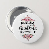 Gepromoveerd naar oma 2025 zwangerschapsaankondigi ronde button 7,6 cm (Voorkant /achterkant)