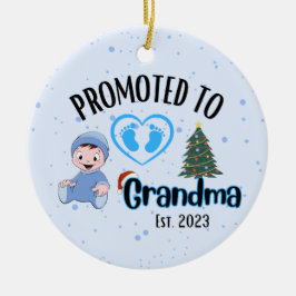 Gepromoveerd naar Oma - Baby Boy Xmas Ornament