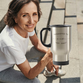 Gepromoveerd naar Oma Zwangerschapsaankondiging Reisbeker