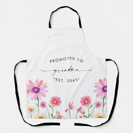 Gepromoveerd naar Oma Zwangerschapsaankondiging Schort (Voorkant)