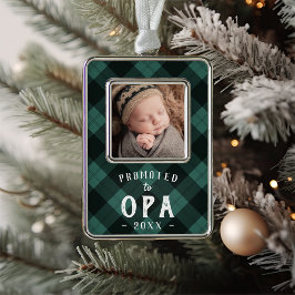 Gepromoveerd naar Opa | Baby Foto opa Verzilverd Omlijst Ornament