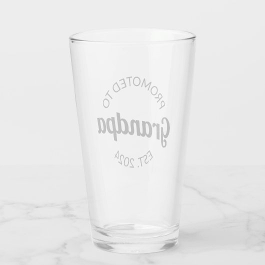 Gepromoveerd naar opa Est. 2024 I Glas (Achterkant)