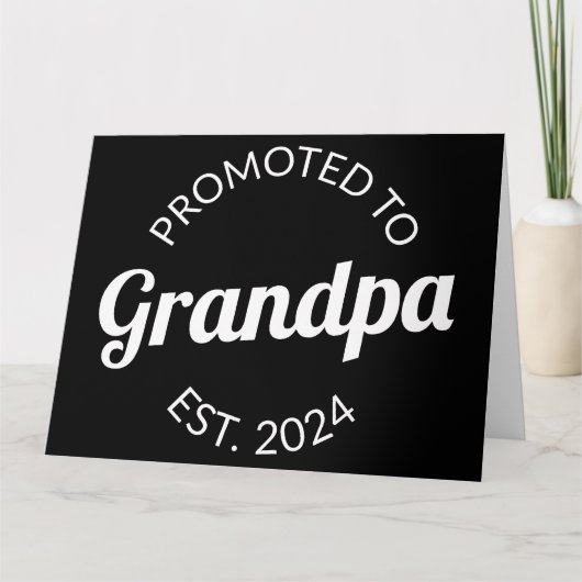 Gepromoveerd naar opa Est. 2024 I Kaart (Voorkant)