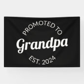 Gepromoveerd naar opa Est. 2024 I Spandoek (Horizontaal)