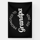 Gepromoveerd naar opa Est. 2024 I Spandoek (Verticaal)