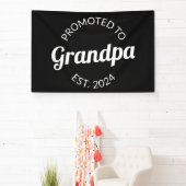 Gepromoveerd naar opa Est. 2024 I Spandoek (Insitu)