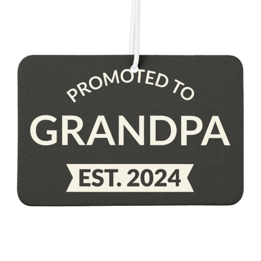 Gepromoveerd naar opa Est. 2024 II Luchtverfrisser (Achterkant)