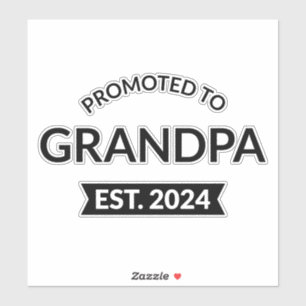 Gepromoveerd naar opa Est. 2024 II Sticker