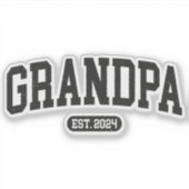 Gepromoveerd naar opa Est. 2024 Sticker (Voorkant)