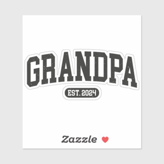 Gepromoveerd naar opa Est. 2024 Sticker (Vel)