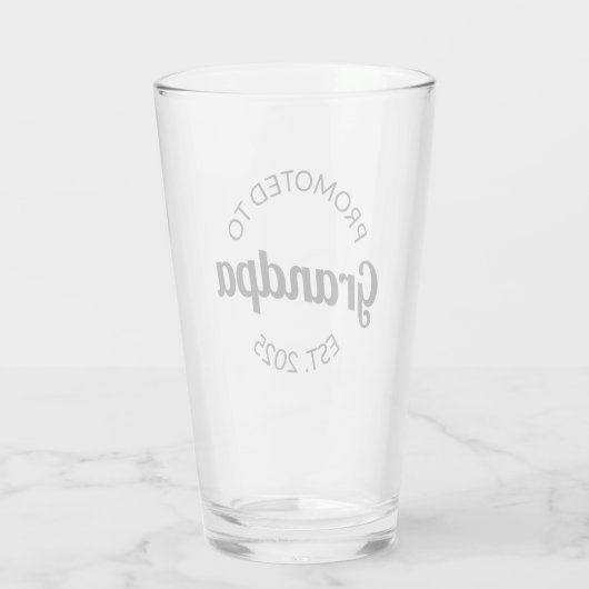 Gepromoveerd naar opa Est. 2025 I Glas (Achterkant)