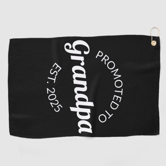 Gepromoveerd naar opa Est. 2025 I Golfhanddoek (Horizontaal)