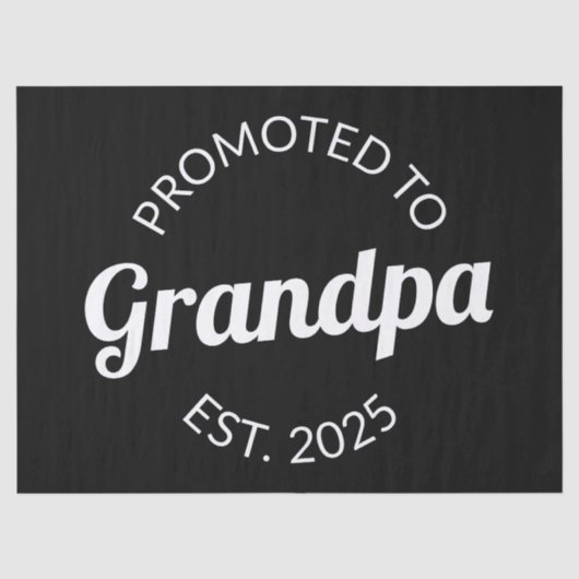 Gepromoveerd naar opa Est. 2025 I Tissuepapier (Voorkant)