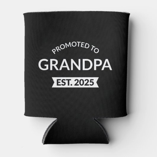 Gepromoveerd naar opa Est. 2025 II Blikjeskoeler (Voorkant)