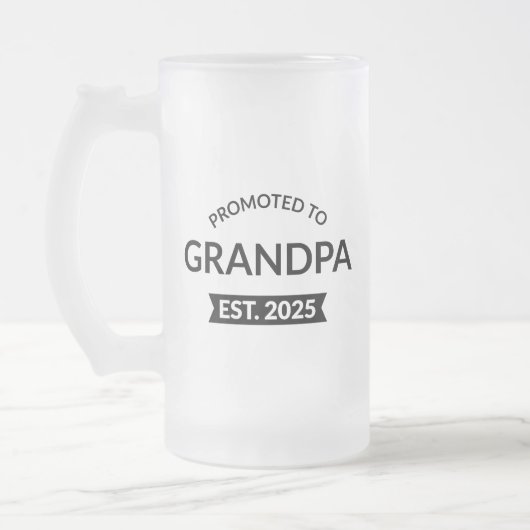 Gepromoveerd naar opa Est. 2025 II Matglas Bierpul (Links)