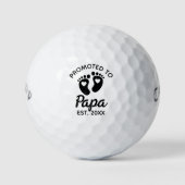 Gepromoveerd naar Papa - Aangepaste zwangerschapsa Golfballen (Voorkant)