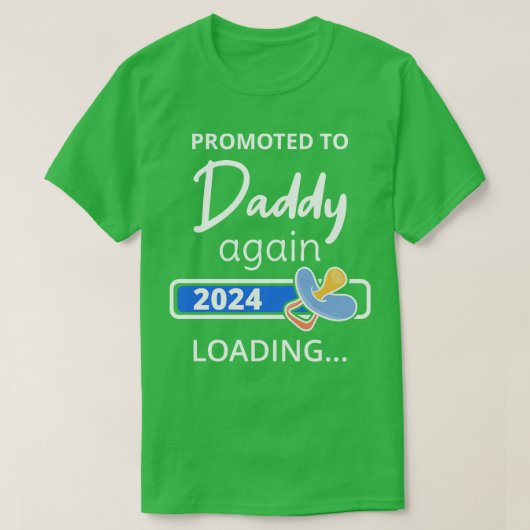 Gepromoveerd naar papa weer 2024 Laden I T-shirt (Design voorkant)