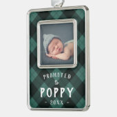 Gepromoveerd naar papaver | Baby Foto opa Verzilverd Omlijst Ornament (Links)