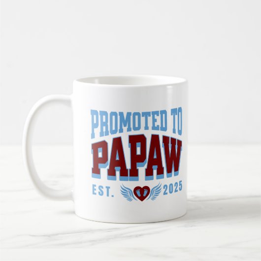 Gepromoveerd naar Papaw Est. Zwangerschapsaankondi Koffiemok (Links)
