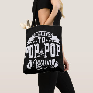 Gepromoveerd naar Pop Pop weer EST 2024 Grappige O Tote Bag