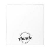 Gepromoveerd naar tante Est. 2024 I Notitieblok (Voorkant)