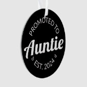 Gepromoveerd naar tante Est. 2024 I Ornament (voorkant)