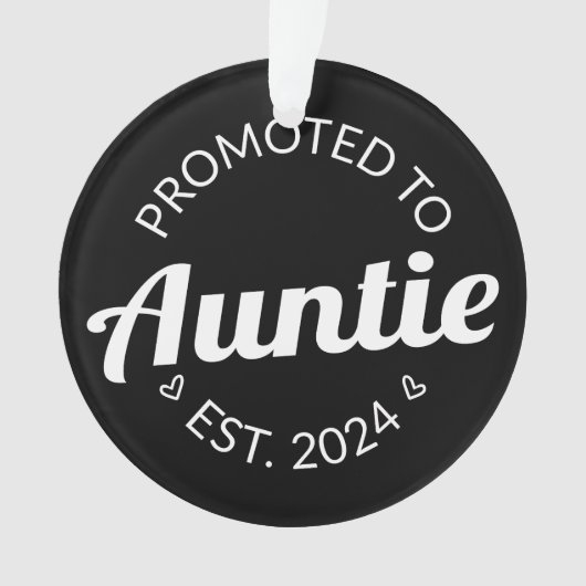 Gepromoveerd naar tante Est. 2024 I Ornament (voorkant)