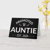 Gepromoveerd naar tante Est. 2024 II Kaart (Gele Bloem)