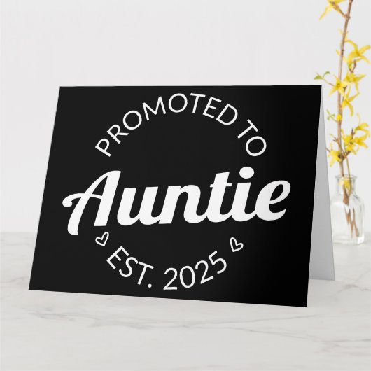 Gepromoveerd naar tante Est. 2025 I Kaart (Gele Bloem)