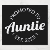 Gepromoveerd naar tante Est. 2025 I Sparkling Wijnetiket (Enkel label)