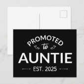 Gepromoveerd naar tante Est. 2025 II Briefkaart (Voorkant / Achterkant)