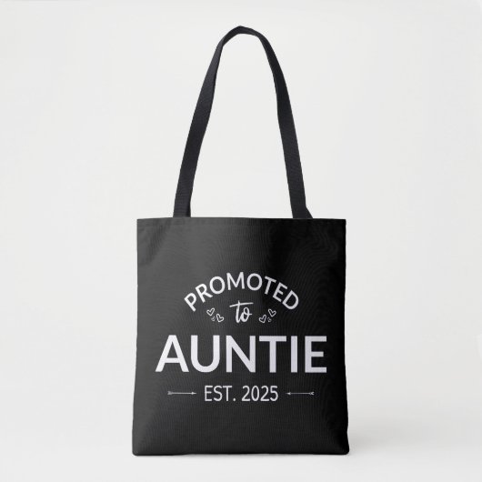 Gepromoveerd naar tante Est. 2025 II Tote Bag (Voorkant)