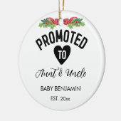 Gepromoveerd naar Tante & Oom Gepersonaliseerde Ba Keramisch Ornament (Links)