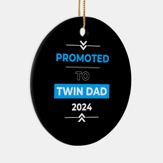 Gepromoveerd naar Twin Dad 2024 Keramisch Ornament (Rechts)