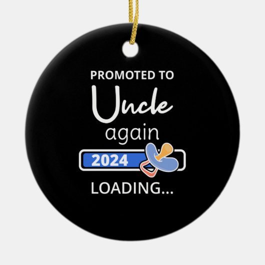Gepromoveerd naar Uncle Again 2024 Loading I Keramisch Ornament (Voorkant)